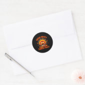 Funny Thanksgiving Guess What Turkey Butt Couples  Ronde Sticker (Envelop)