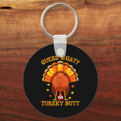 Funny Thanksgiving Guess What Turkey Butt For Boys Sleutelhanger (Voorkant)