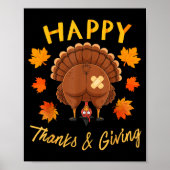 Funny Thanksgiving Guess What Turkey Butt  Poster (Voorkant)