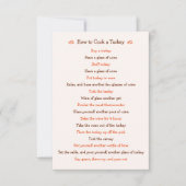 Funny Thanksgiving hoe Turkije Kaart ontvangt (Voorkant)