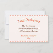 Funny Thanksgiving hoe Turkije Kaart ontvangt (Achterkant)