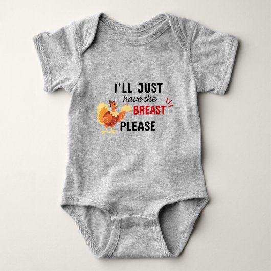 Funny Thanksgiving Holiday Baby Bodysuit Humor  (Voorkant)
