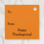 Funny Thanksgiving Holiday Gift Labels (Achterkant)