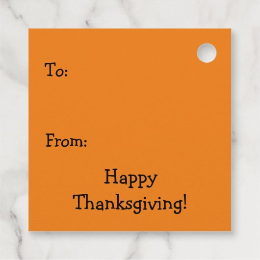 Funny Thanksgiving Holiday Gift Labels (Achterkant)
