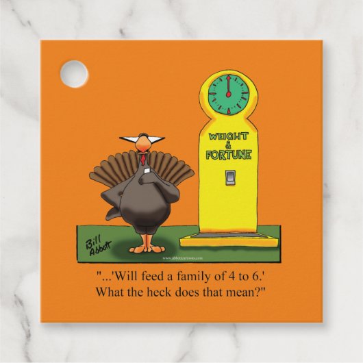Funny Thanksgiving Holiday Gift Labels (Voorkant)