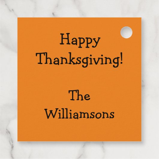 Funny Thanksgiving Holiday Gift Labels (Achterkant)