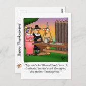 Funny Thanksgiving Humor Briefkaart (Voorkant / Achterkant)