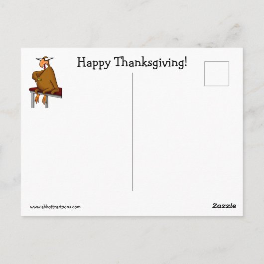 Funny Thanksgiving Humor Briefkaart (Achterkant)