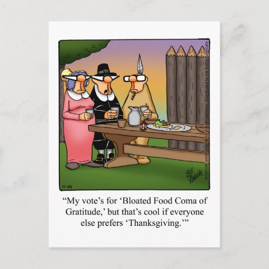 Funny Thanksgiving Humor Briefkaart (Voorkant)