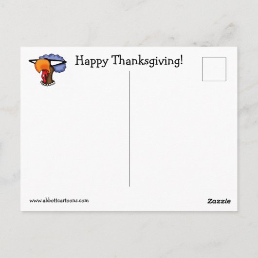 Funny Thanksgiving Humor Briefkaart (Achterkant)