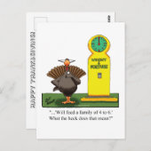 Funny Thanksgiving Humor Briefkaart (Voorkant / Achterkant)