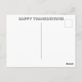 Funny Thanksgiving Humor Briefkaart (Achterkant)
