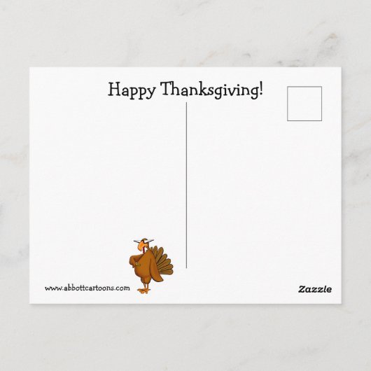Funny Thanksgiving Humor Briefkaart (Achterkant)