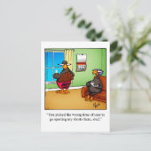 Funny Thanksgiving Humor Briefkaart (Staand voorkant)