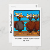 Funny Thanksgiving Humor Briefkaart (Voorkant / Achterkant)