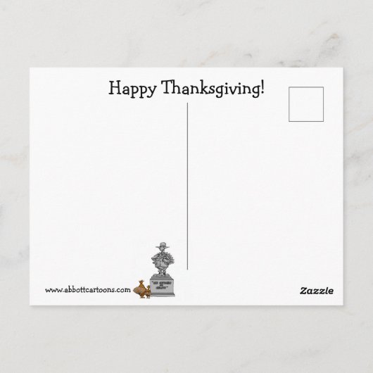 Funny Thanksgiving Humor Briefkaart (Achterkant)