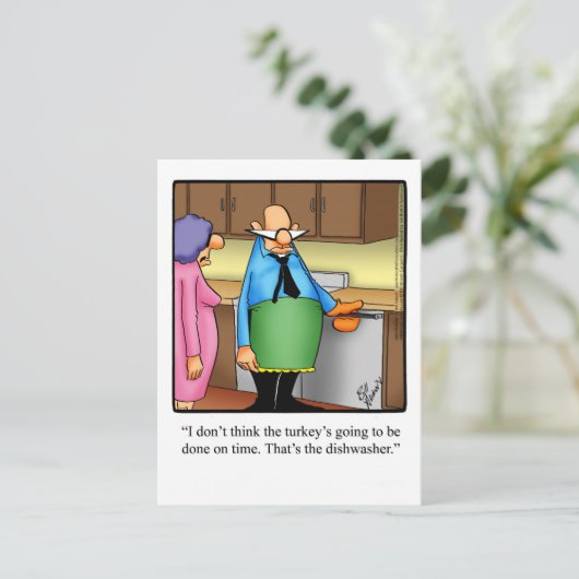 Funny Thanksgiving Humor Briefkaart (Staand voorkant)