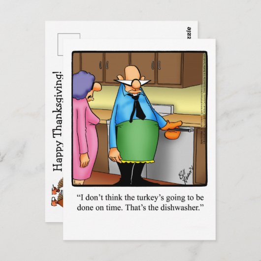 Funny Thanksgiving Humor Briefkaart (Voorkant / Achterkant)