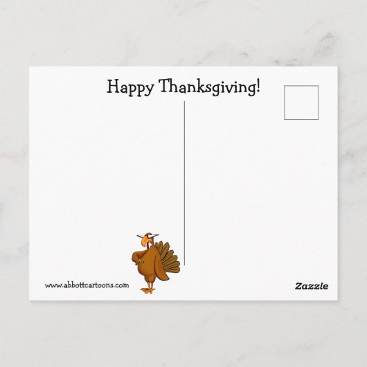 Funny Thanksgiving Humor Briefkaart (Achterkant)
