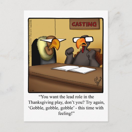 Funny Thanksgiving Humor Briefkaart (Voorkant)
