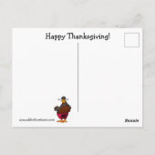Funny Thanksgiving Humor Briefkaart (Achterkant)