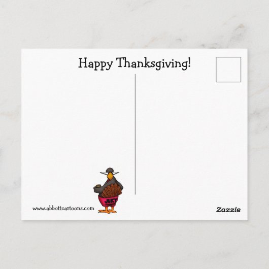 Funny Thanksgiving Humor Briefkaart (Achterkant)