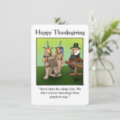 Funny Thanksgiving Humor "Cheap Wine" Uitnodiginge Kaart (Staand voorkant)