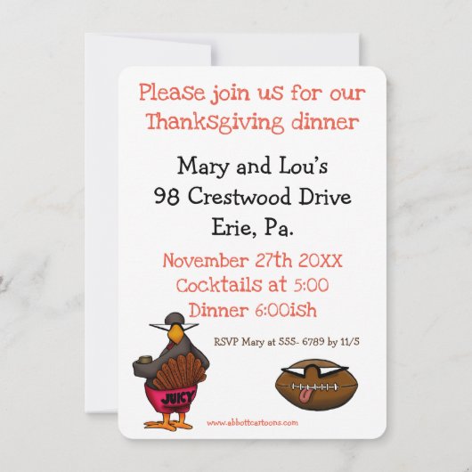 Funny Thanksgiving Humor "Cheap Wine" Uitnodiginge Kaart (Achterkant)