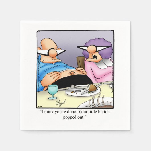 Funny Thanksgiving Humor Cocktail Napkins Servet (Voorkant)