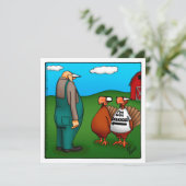 Funny Thanksgiving Humor Dinner Invitations Kaart (Staand voorkant)