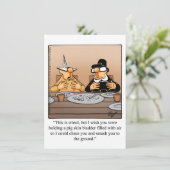 Funny Thanksgiving Humor Dinner Invitations Kaart (Staand voorkant)