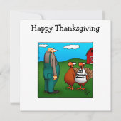 Funny Thanksgiving Humor Dinner Invitations Kaart (Voorkant)