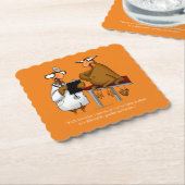 Funny Thanksgiving Humor Golden Perfection Kartonnen Onderzetters (Gebogen)