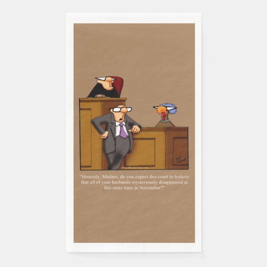 Funny Thanksgiving Humor Guest Towels Servet (Voorkant)