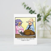 Funny Thanksgiving Humor Holiday Briefkaart (Staand voorkant)