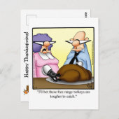 Funny Thanksgiving Humor Holiday Briefkaart (Voorkant / Achterkant)