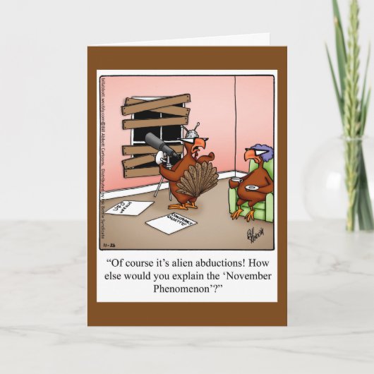 Funny Thanksgiving Humor Holiday Greeting Card Feestdagen Kaart (Voorkant)