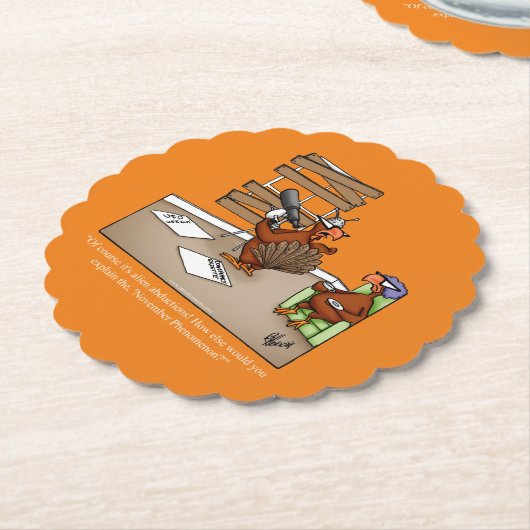 Funny Thanksgiving Humor Kartonnen Onderzetters (Gekanteld)