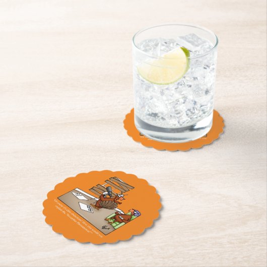 Funny Thanksgiving Humor Kartonnen Onderzetters (Insitu)
