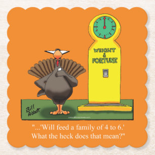 Funny Thanksgiving Humor Kartonnen Onderzetters