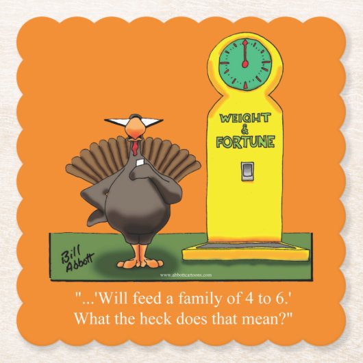Funny Thanksgiving Humor Kartonnen Onderzetters (Voorkant)