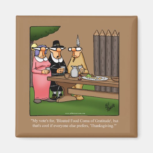 Funny Thanksgiving Humor Magnet Favor (Voorkant)
