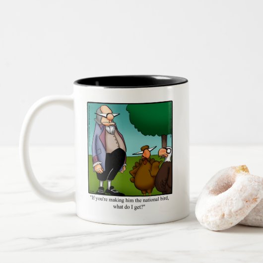 Funny Thanksgiving Humor Mok Gift (Met donut)