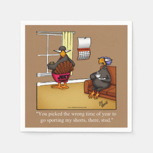 Funny Thanksgiving Humor Party Napkins Servet