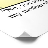 Funny Thanksgiving Humor Poster (Hoek)