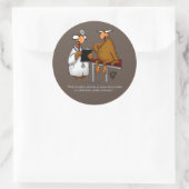 Funny Thanksgiving Humor Round Stickers (Tas)