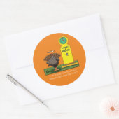 Funny Thanksgiving Humor Round Stickers (Envelop)