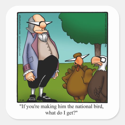 Funny Thanksgiving Humor Stickers (Voorkant)