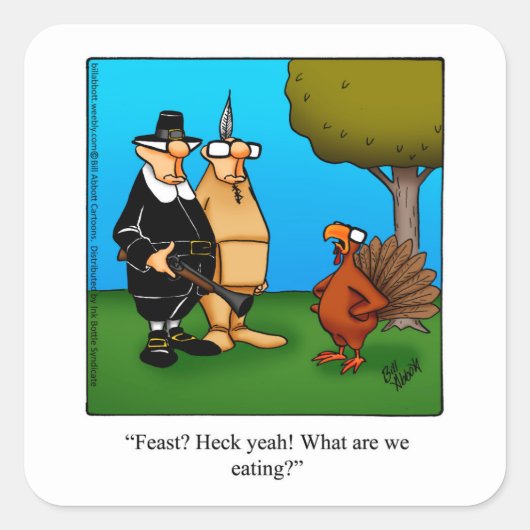 Funny Thanksgiving Humor Stickers (Voorkant)