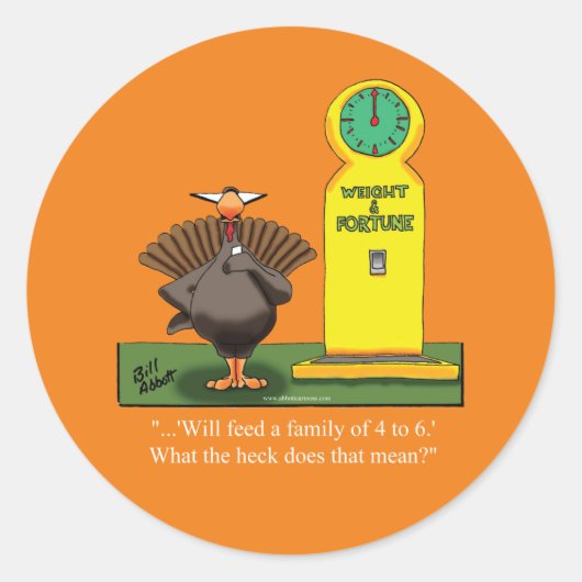 Funny Thanksgiving Humor Stickers (Voorkant)